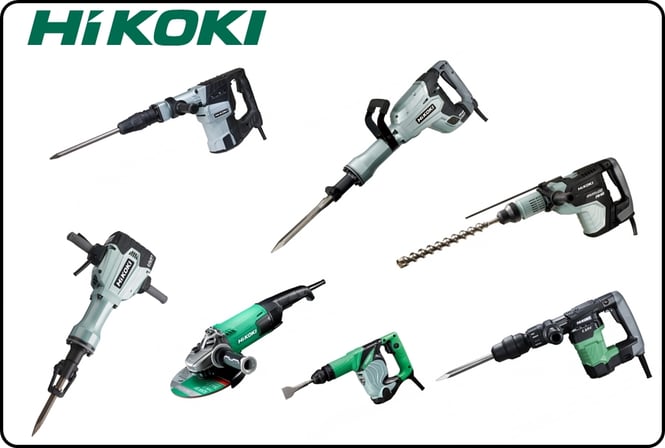 Herramientas eléctricas HIKOKI. Martillos eléctricos, amoladoras, tronzadoras, taladros a bateria