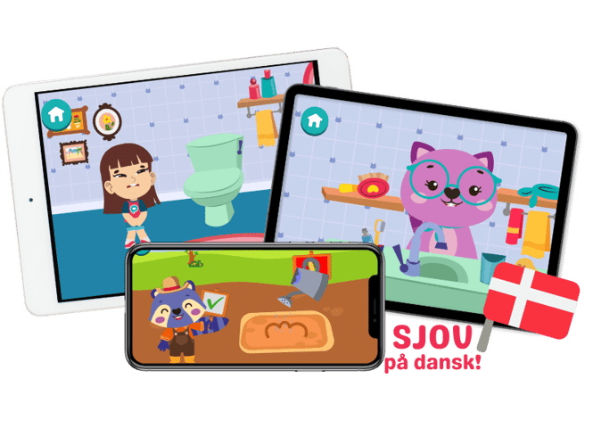 Fun learning of Danish and English for kids 3, 4, 5 years old! FREE app