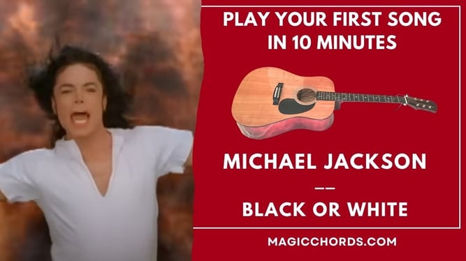 Guitar chords: Michael Jackson - Black or White