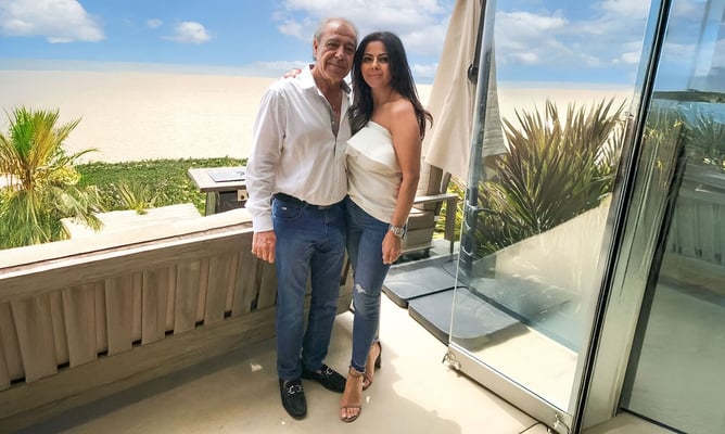 Sigal, founder of Solo Home Decor, with her father—whose craftsmanship first inspired her passion.
