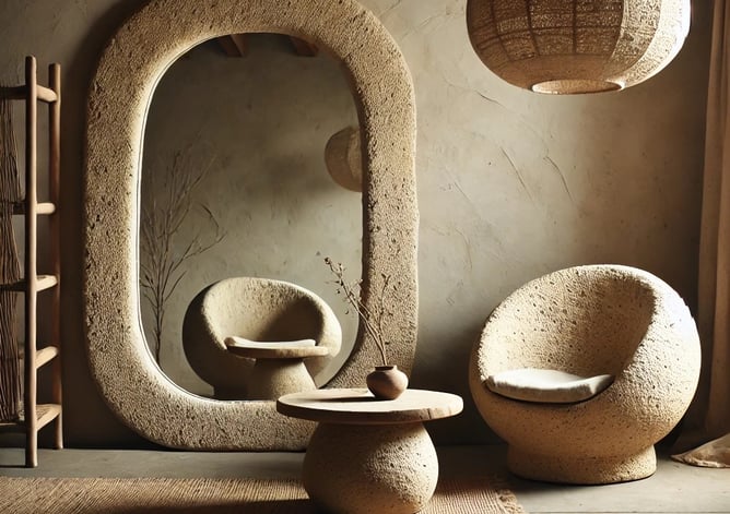 Wabi Sabi Paper Mache Interior Desin