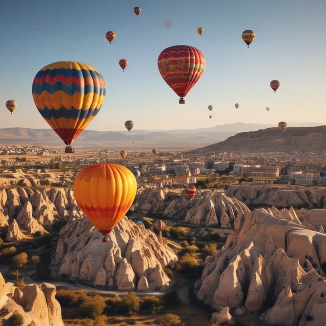 Mongolfiere in Cappadocia, Turchia