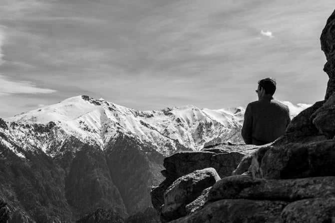 Hiking Mountain Snow Corsica