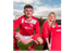 Social media profile picture man in red football shirt 