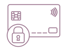 a credit card with a lock and padlock