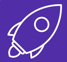 A ROCKET WITH A PURPLE BACKGROUND 