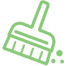 A green and white image of a window track brush, high quality window cleaning hand tools
