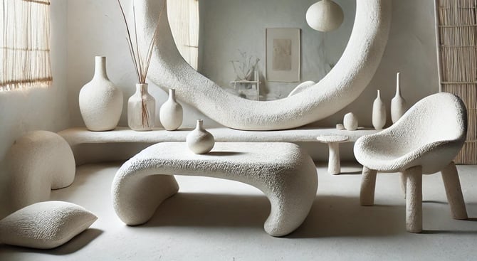 wabi sabi paper mache interior design