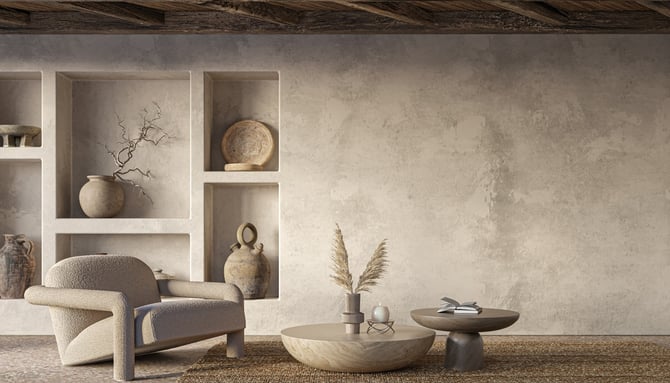 Wabi Sabi Paper Mache Interior Desin