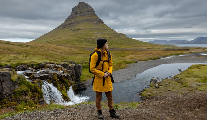 Elopement photographer Solana Crowe standing in Iceland