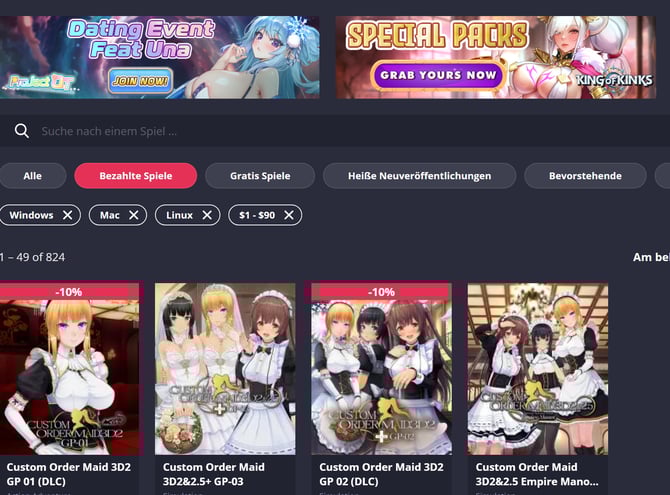 Nutaku UI