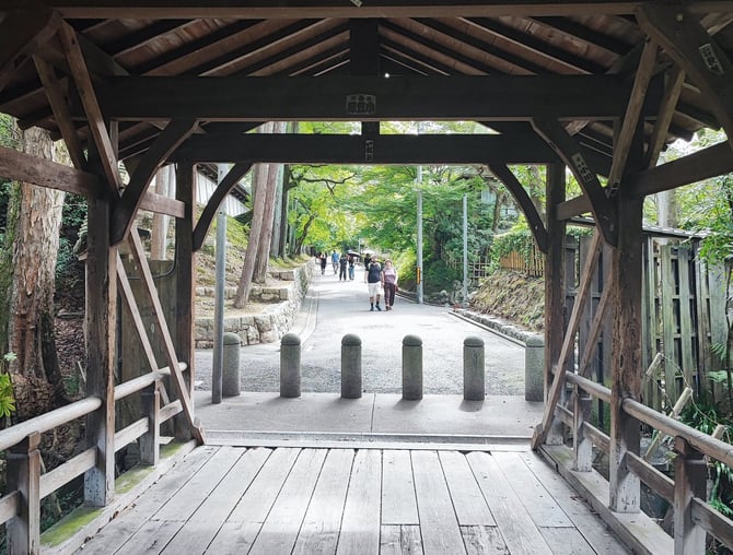a wooden bridge in Higashiyama Kyoto