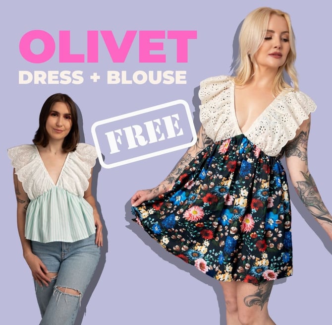 Olivet dress + blouse sewing pattern 
