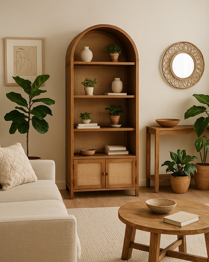 boho bookshelves
