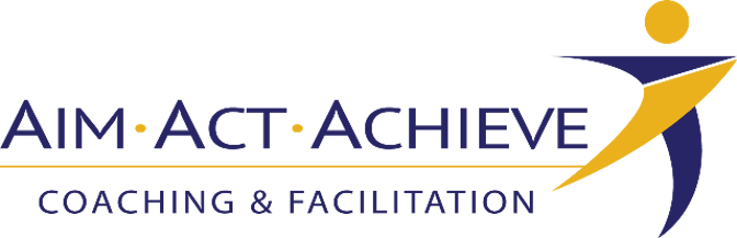 Aim . Act . Achieve logo