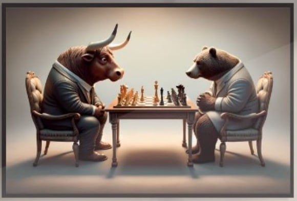 a bull and bear chess game