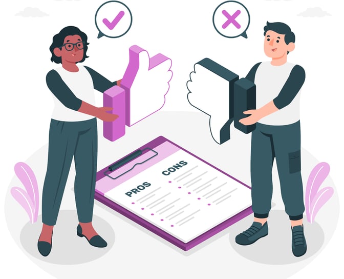 a man and woman are holding a box of boxes