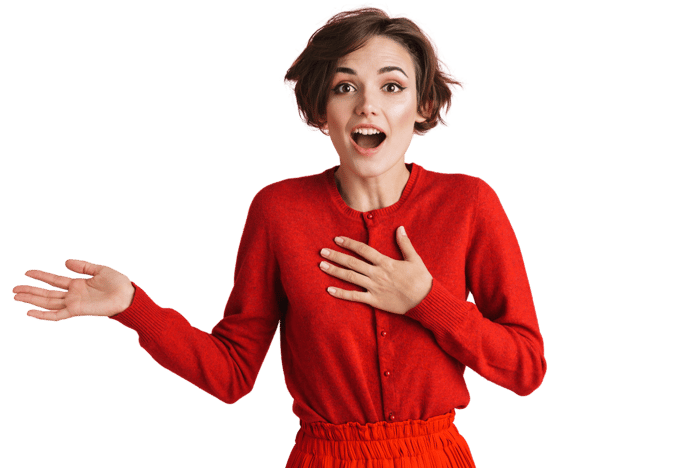 Femme surprise par le nombre de Quiz sur le site