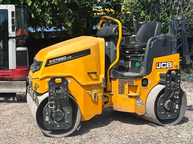 Twin-drum roller hire on new driveway in Oldbury