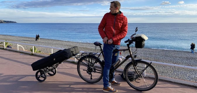 James Machu, kinésiologue à vélo