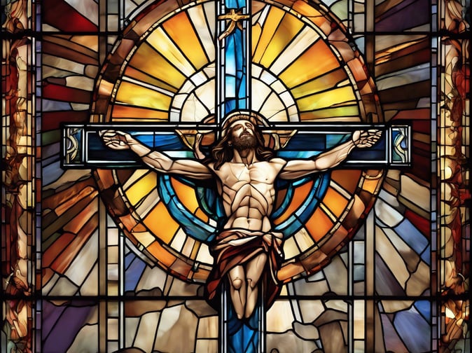 brown crucifix decor