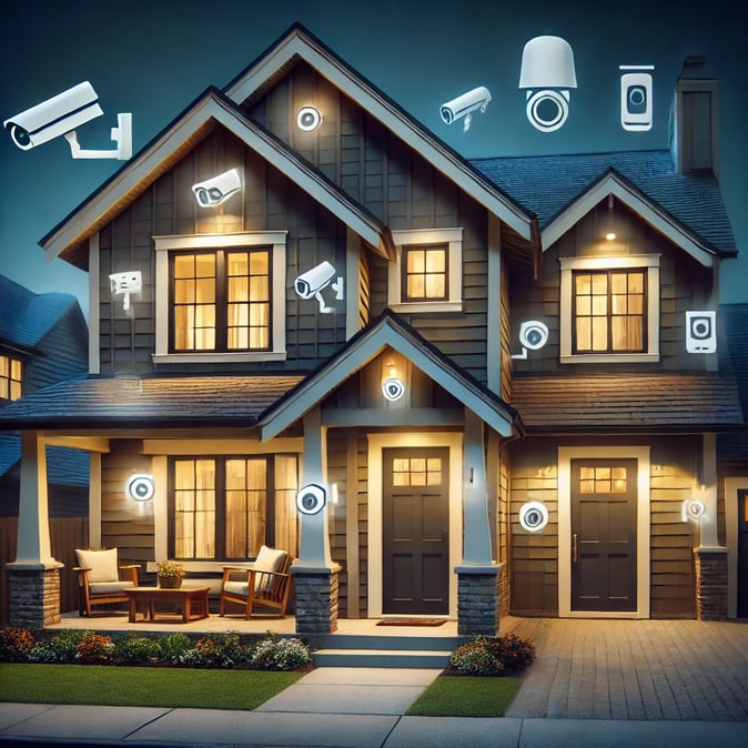 Safe Family Home With Security devices in place, handyman that can help