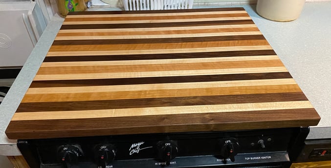 Butcher Block Stove Cover