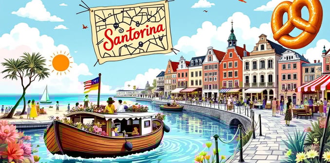 A collage of affordable European destinations popular among budget travelers.
