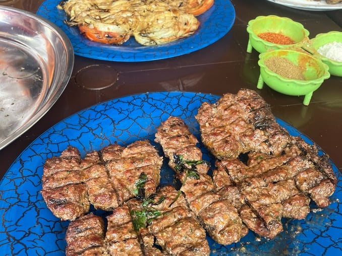 Grilled Kababs and sides