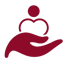 a person holding a heart shaped object in their hands