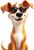 perro mestizo con gafas