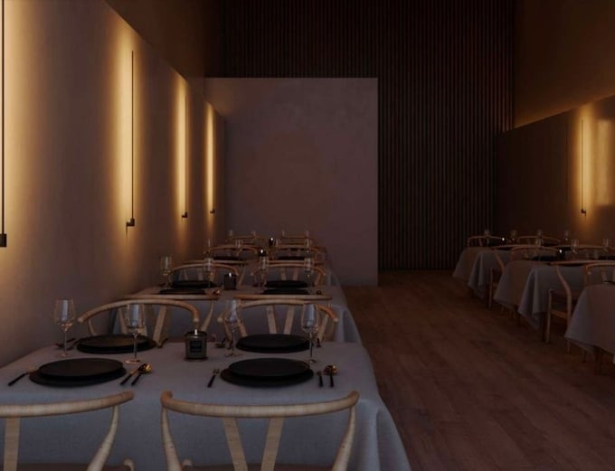 restaurante iluminacion intima pared