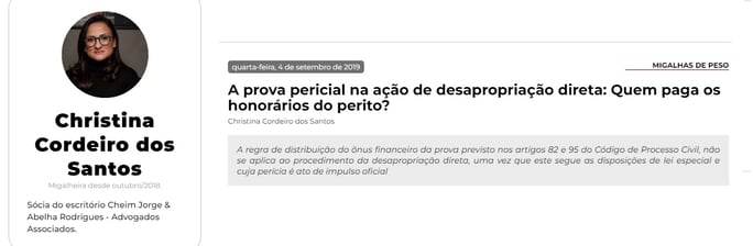 migalhas quentes - christina cordeiro dos santos