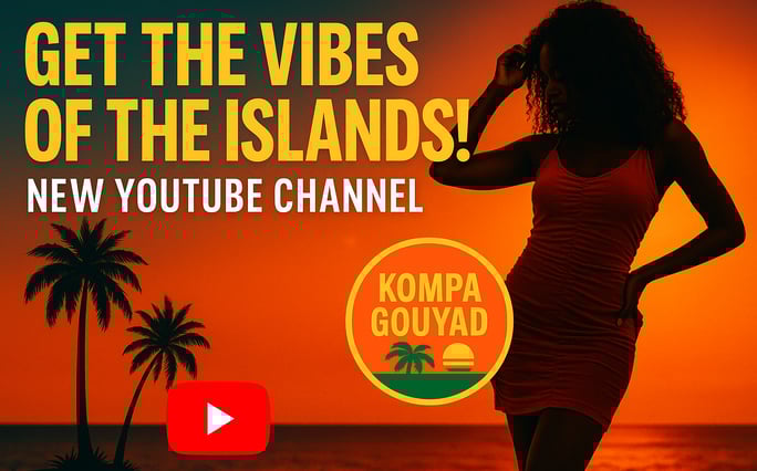 Bannière YouTube Kompa Gouyad – vibes tropicales, beats Kompa, Zouk Love et Gouyad. Chaîne musicale 