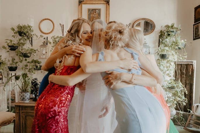 Cual es la sesión con damas de honor - Mejor fotógrafo de bodas en Guadalajara, México