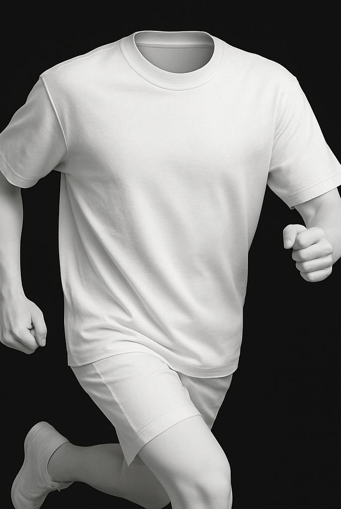 a man in a white shirt is running with a soccer ball