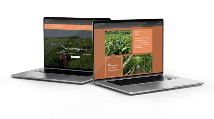 Mockup senderos misioneros con plantas de te