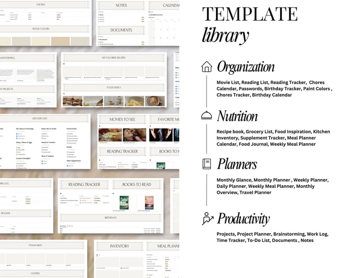 Notion planner 2025-2026, Notion template, dashbord
