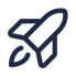 A rocket logo signifying that our programmes are designed for the future