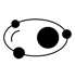 Icon of a solar system on an AI strategy and AI tools website