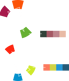 Color wheel highlighting Split Complementary palettes