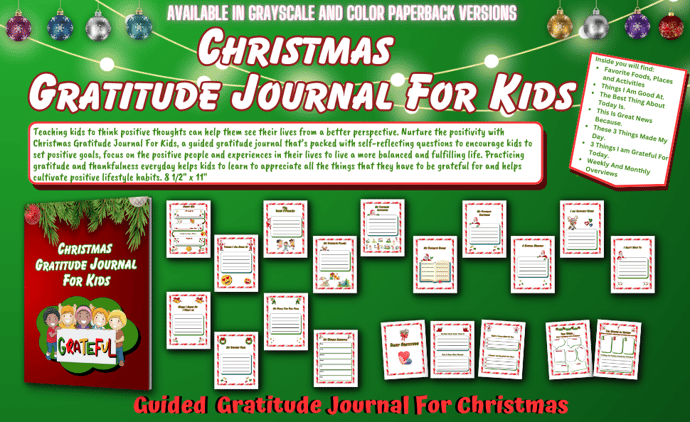 Gratitude Journal For Kids is a guided gratitude journal for kids ages 5 and up..