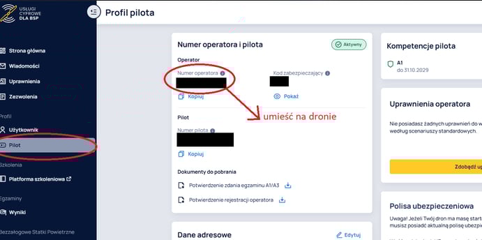 numer operatora drona