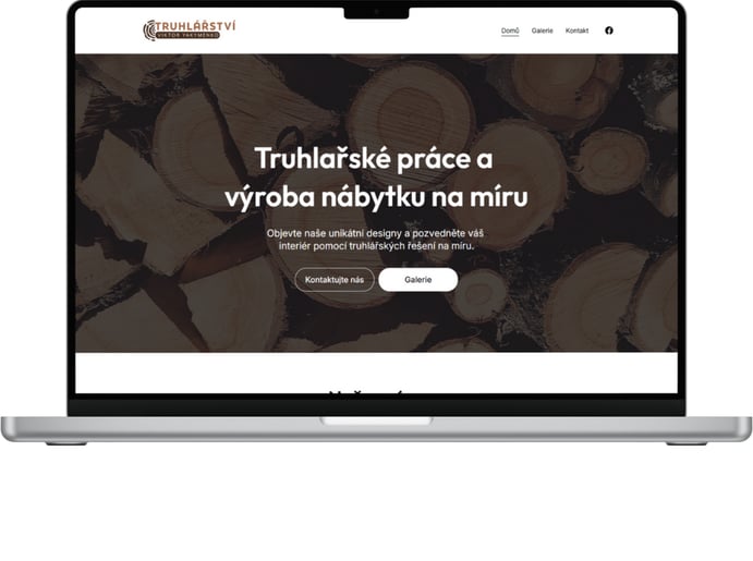 Web na zakázku pro truhlářskou firmu