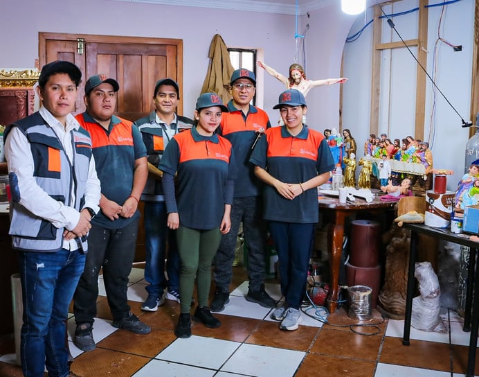 Equipo de trabajo de Kastros en el espacio de restauración