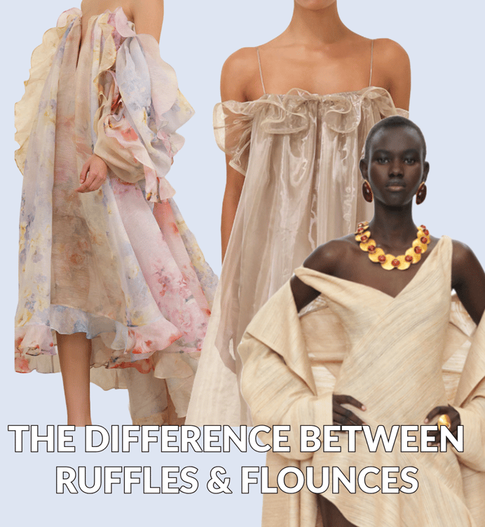 difference between ruffles and flounces