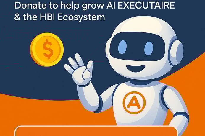 Support illustration for HBI Ecosystem donations showing digital hands uplifting the globe, symbolizing innovation and global
