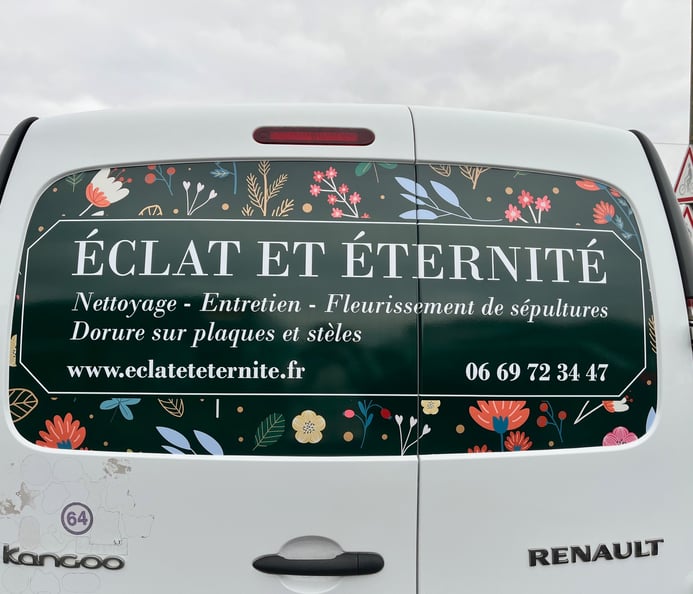 flocage véhicule Eclat et Eternité