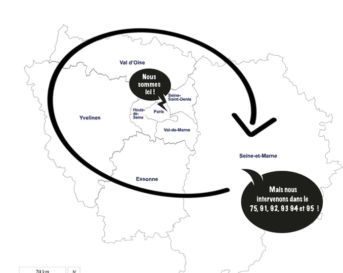 zone d'interventions en ile de France