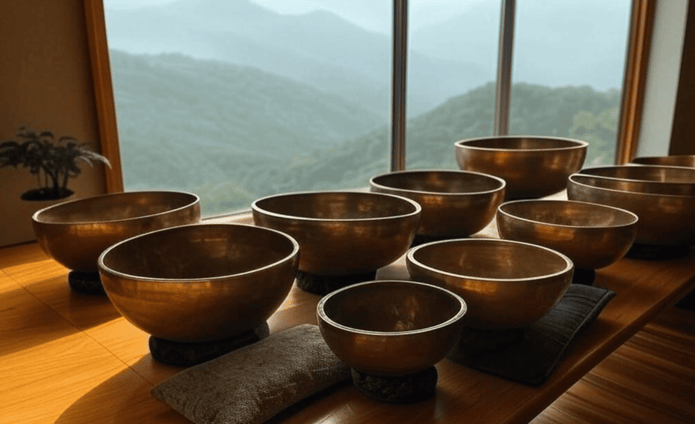 Tibetan singing bowls, as one of the sound healing instruments